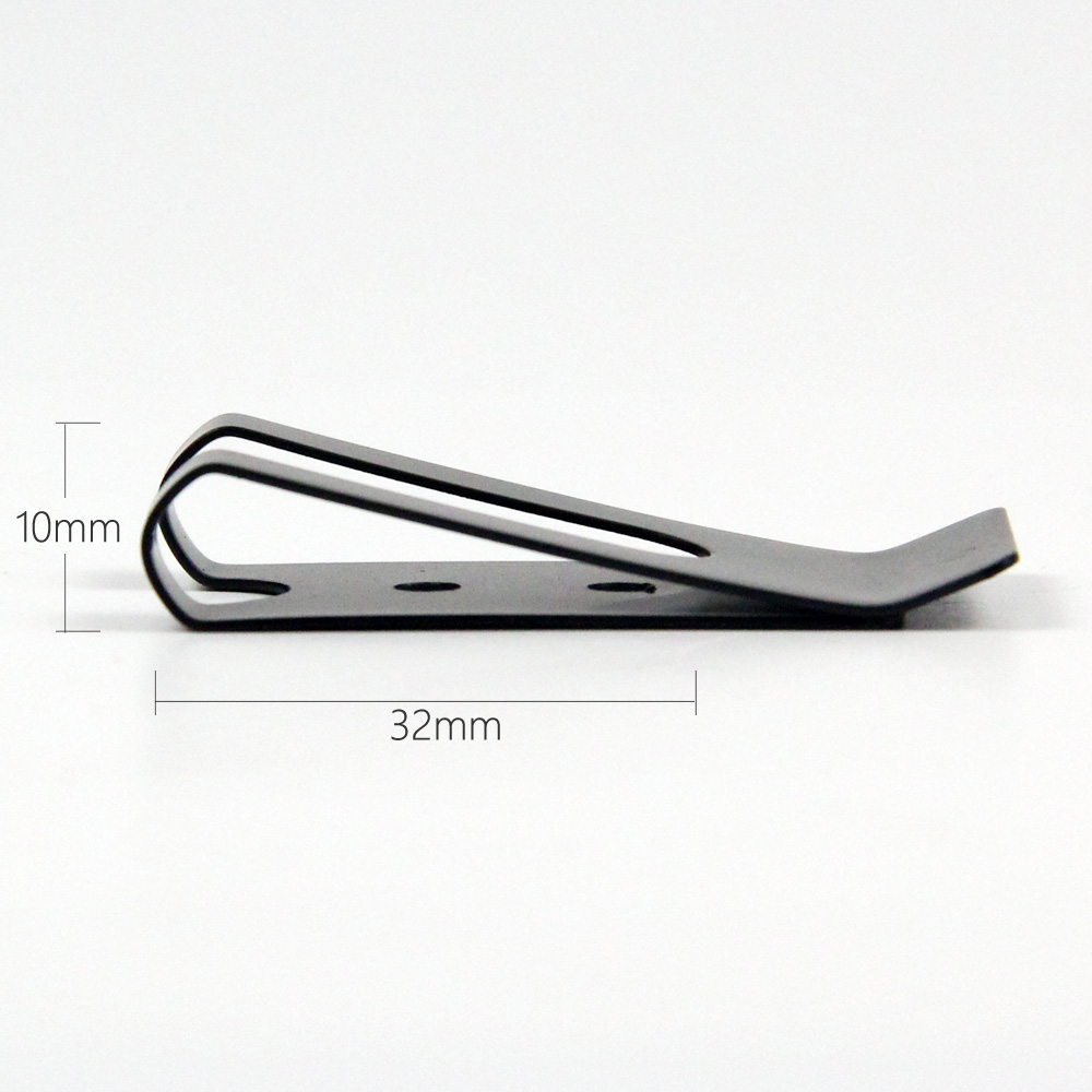 DIY手工鞘套配件平底锰钢弹片夹皮革钱包小袋刀鞘仓套腰带背夹扣 - 图1