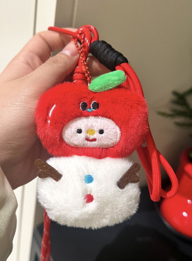 可爱圣诞挂件毛绒姜饼人包包挂件圣诞礼物闺蜜款挂饰雪人小挂件