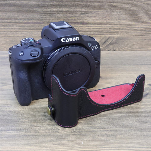 适用于佳能 R50半包相机真皮底座Canon R50皮套保护壳摄影外壳 - 图2