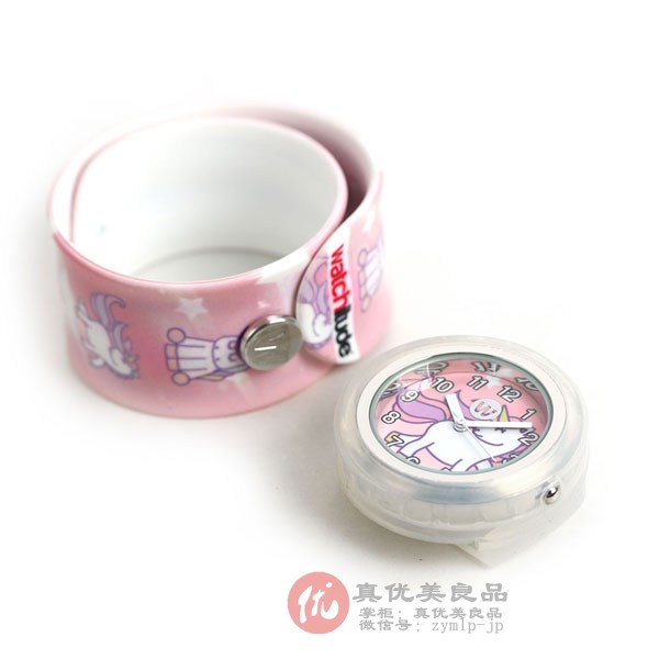 watchitude 儿童款女孩卡通独角兽印花盘硅表带时尚手表 日本代购 watchitude 儿童款女孩卡通独角兽印花盘硅表带时尚手表 日本代购
