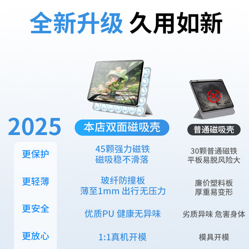 gomi适用华为matepadpro132保护套平板air12保护壳122荣耀magicpad3pro磁吸2双面夹115轻薄12.2寸gtpro专用v9 - 图3