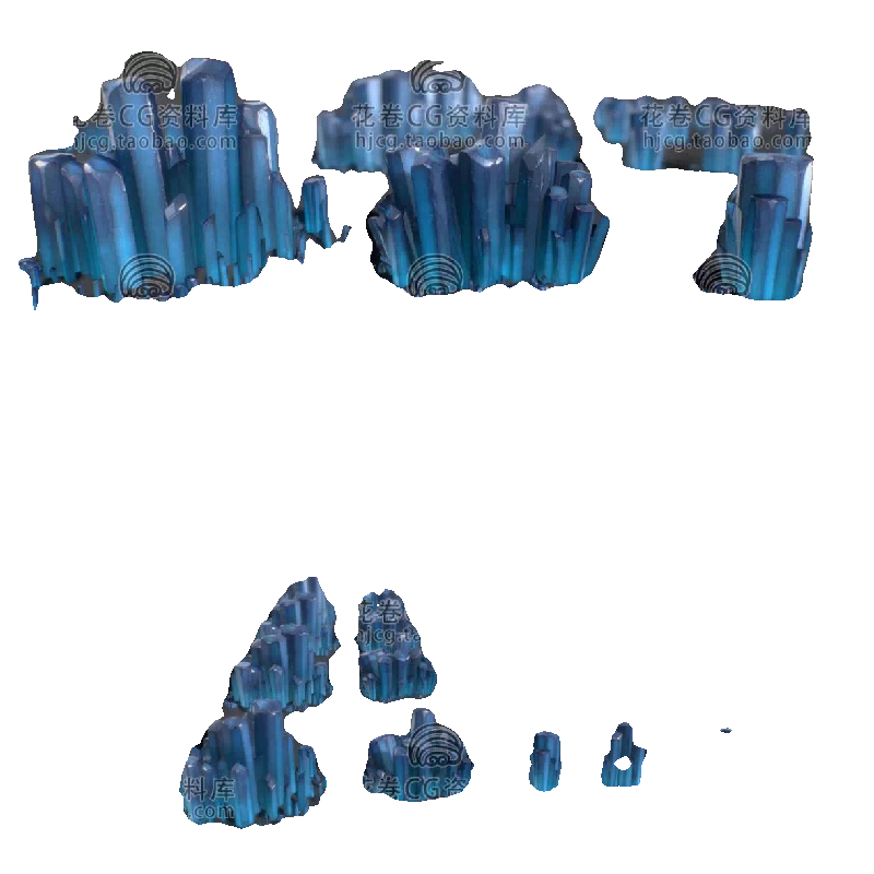 H088-C4D/MAYA/3DMAX三维素材水晶矿石晶体矿物质 3D模型素材-图0