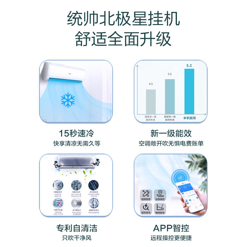 【爆款】海尔出品统帅北极星空调 统帅空调
