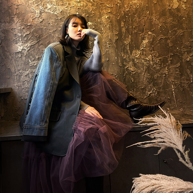 Original gauze skirt half-length tutu skirt new autumn and winter style