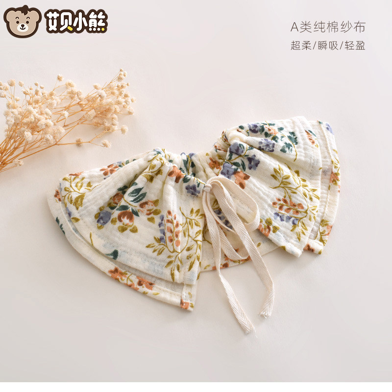 女童纯棉口水巾纱布360°旋转儿童假领子系带宝宝围嘴婴幼儿围兜,淘宝优惠券,粉丝福利购,淘宝优惠卷