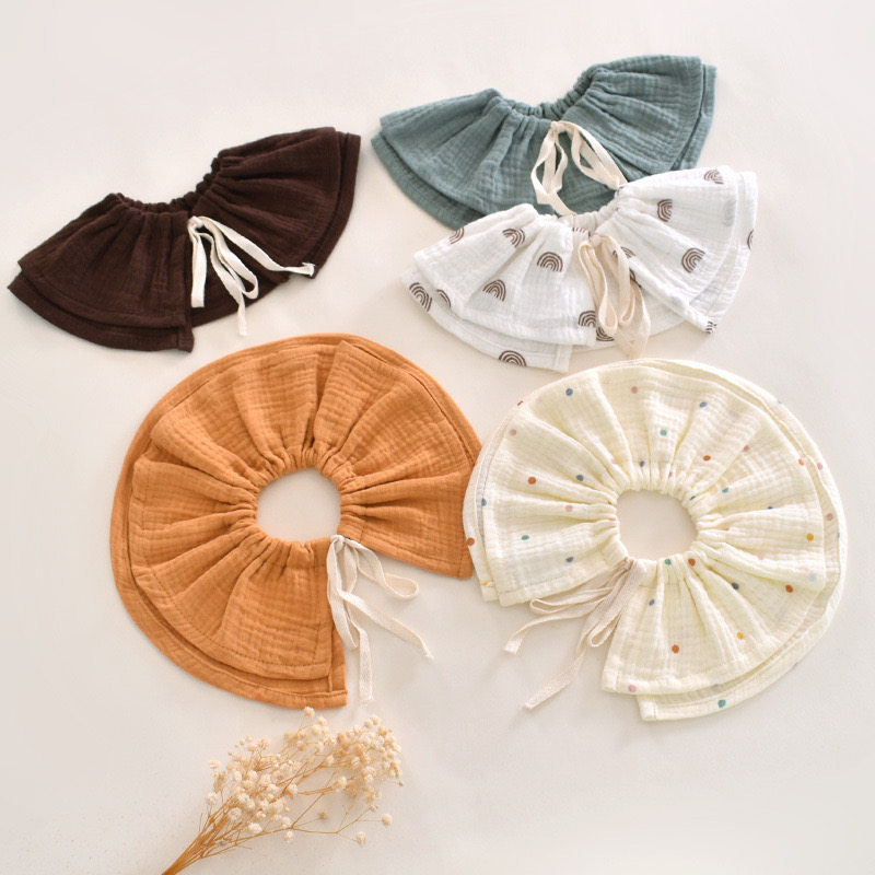 女童纯棉口水巾纱布360°旋转儿童假领子系带宝宝围嘴婴幼儿围兜,淘宝优惠券,粉丝福利购,淘宝优惠卷