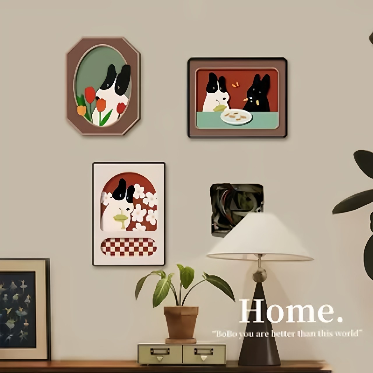 卡通装饰墙贴遮丑窟窿补洞盖板卧室房间门上墙面贴画瓷砖孔洞遮挡,淘宝优惠券,粉丝福利购,淘宝优惠卷