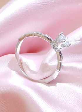 闭口戒指空托克拉莫桑钻日韩成品