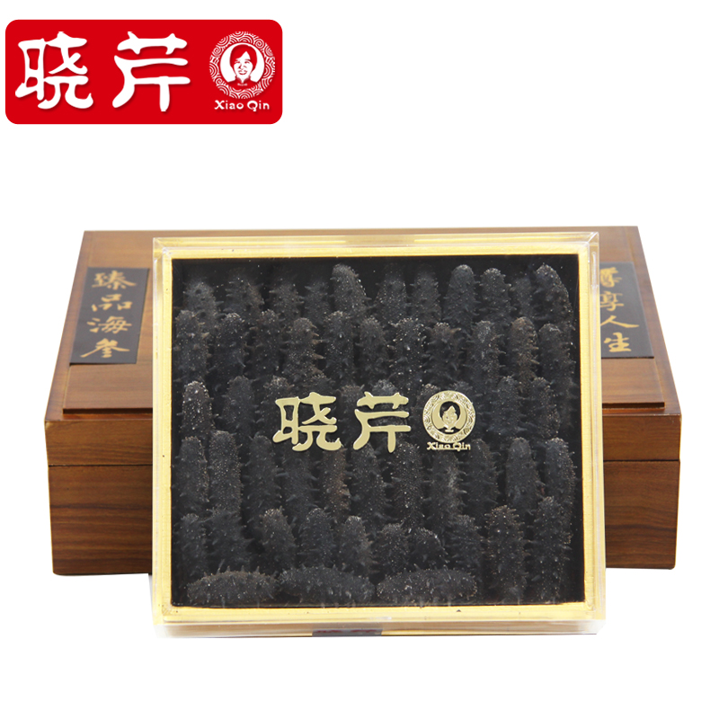 晓芹旗舰店晓芹海参 淡干海参 海参礼盒80-100头 500g 大连海参海参礼盒0