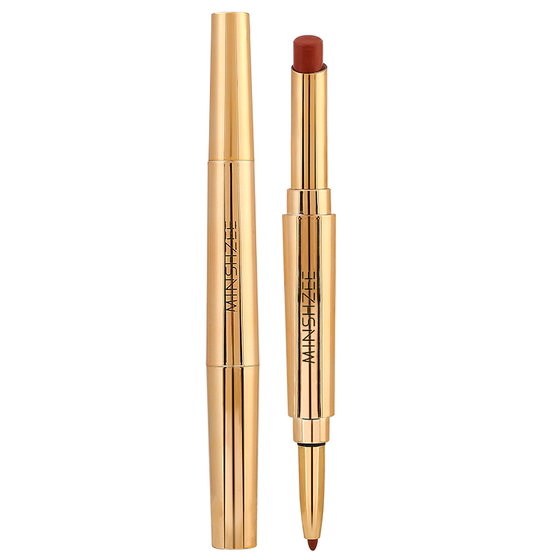 Double-ended lipstick and lip liner, silky smooth and anti-smudge