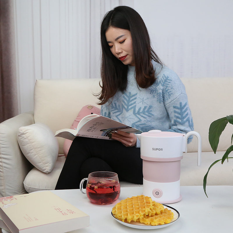 苏泊尔天居专卖店苏泊尔折叠水壶便携式烧水壶旅游便携小型迷你保温旅行电热水壶1