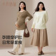 October Crystal Maternity Round Neck Bottoming Shirt