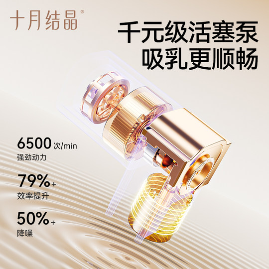 Exclusivo de Dabo 丨October Crystal P3 Extractor de leche bilateral eléctrico Masaje manos libres totalmente automático Máquina de ordeño silenciosa