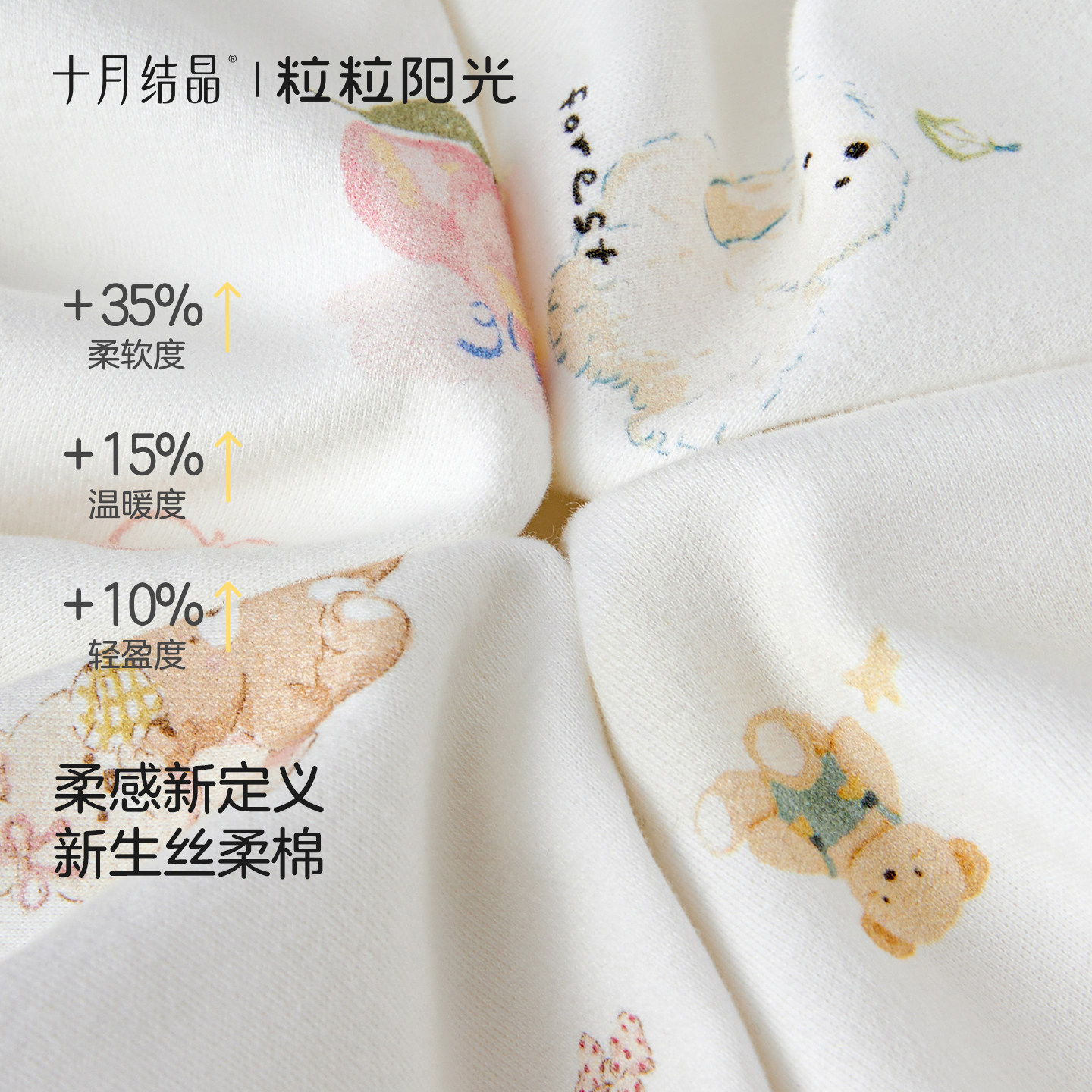 十月结晶粒粒阳光婴儿衣服四季纯棉蝴蝶衣萌趣亲肤新生儿宝宝衣服