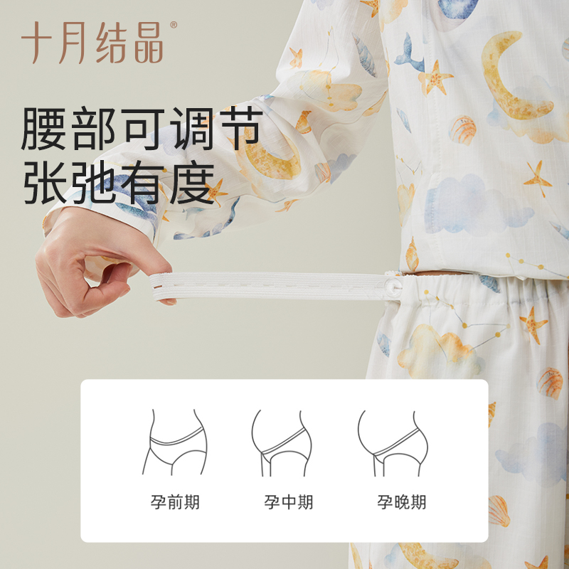 【轻薄】十月结晶月子服产后孕妇睡衣纱罗家居服哺乳2024新款夏季