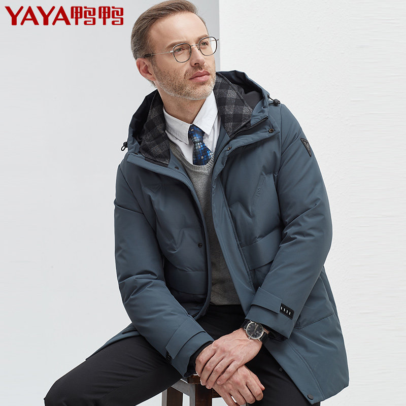 鸭鸭2021冬季新款男中长款装羽绒服 鸭鸭羽绒服