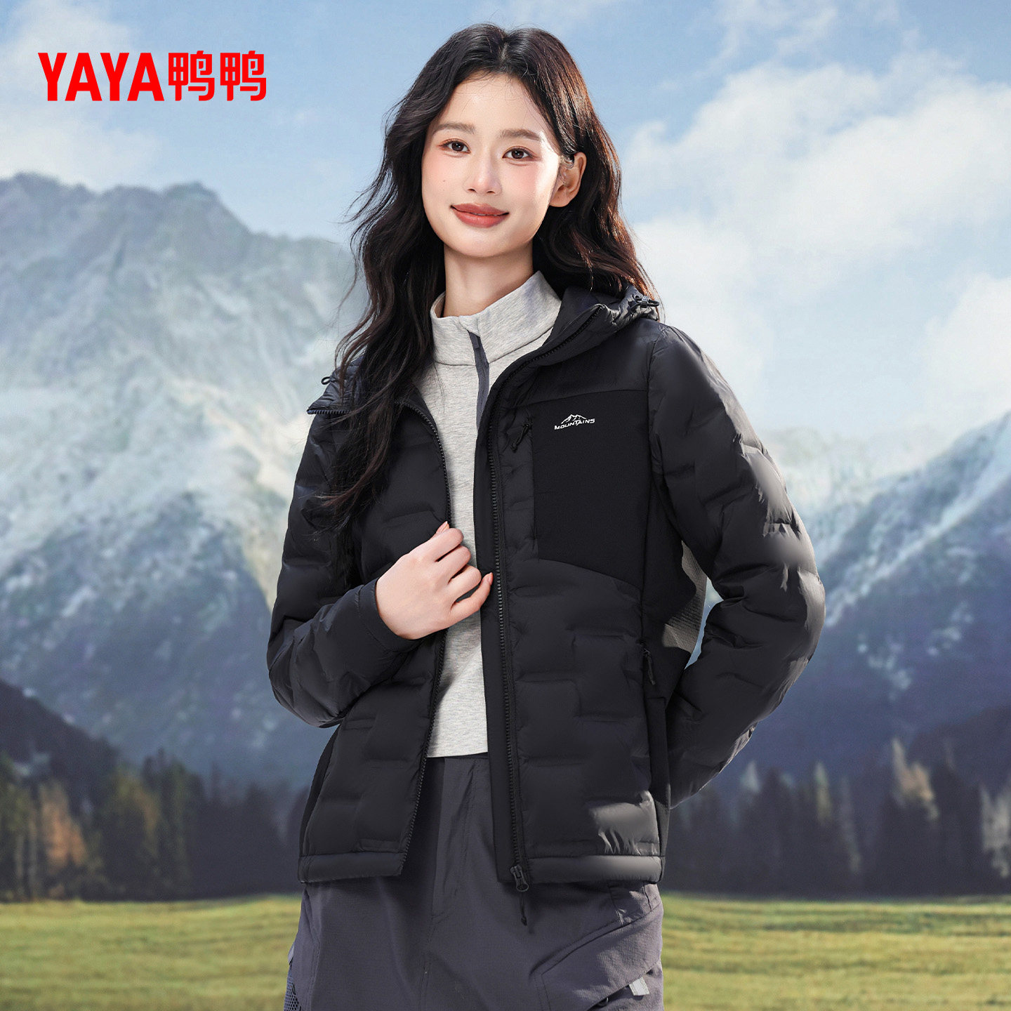 鸭鸭羽绒服女2025年冬季新品短款轻薄时尚舒适简约连帽鸭绒外套F,淘宝优惠券,粉丝福利购,淘宝优惠卷