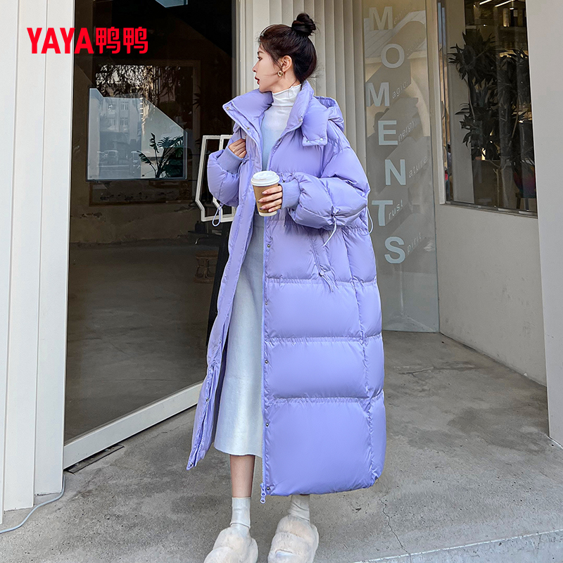 鸭鸭2022年冬季新款长款过膝羽绒服 鸭鸭羽绒服