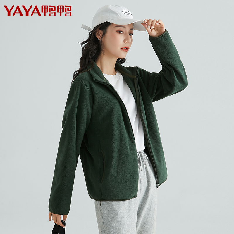 鸭鸭2022年秋冬新款摇粒绒休闲长袖 鸭鸭短外套