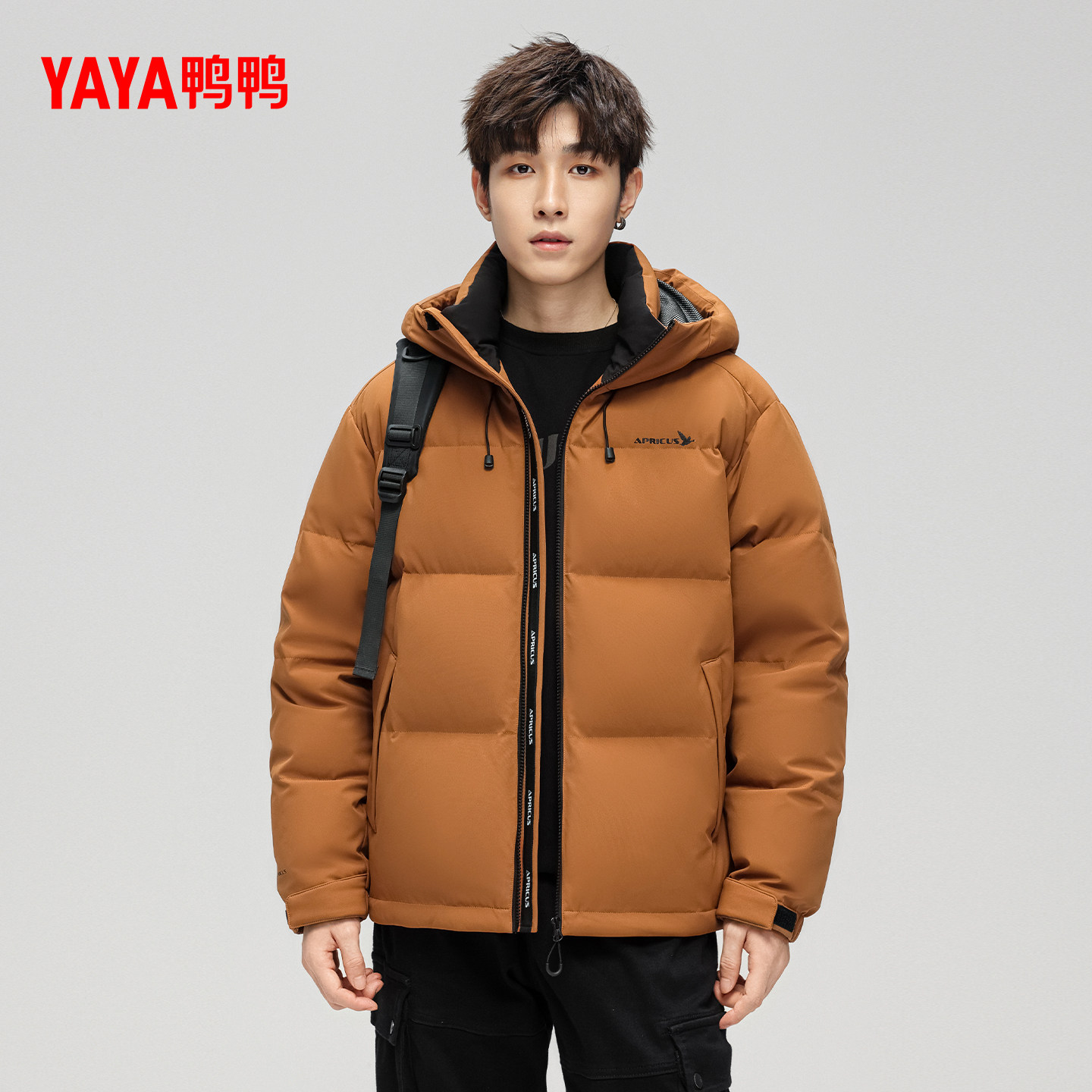 【欧豪同款】鸭鸭羽绒服男款2025年秋冬季新款时尚鸭绒保暖外套F