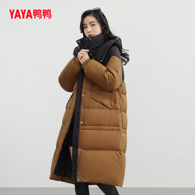 【鸭鸭官方旗舰店】韩版加厚长款保暖外套