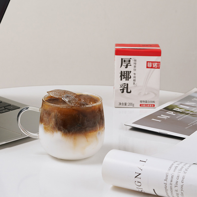 菲诺厚椰乳生椰拿铁diy椰浆200g*24盒椰汁椰奶咖啡专用植物饮料-图2