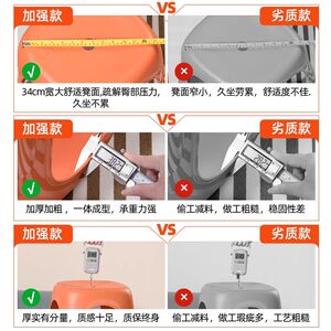 茶花爱乐塑料凳子家用高脚凳家用客厅简约防滑餐桌凳便携板凳4个