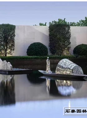 不锈钢树叶雕塑金属镂空户外景观