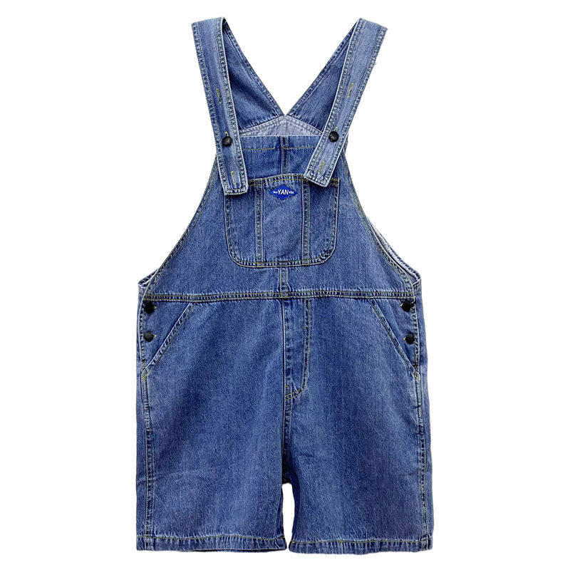 女童牛仔背带裤夏装2025新款中大童宽松韩版休闲阔腿短裤儿童裤子,淘宝优惠券,粉丝福利购,淘宝优惠卷