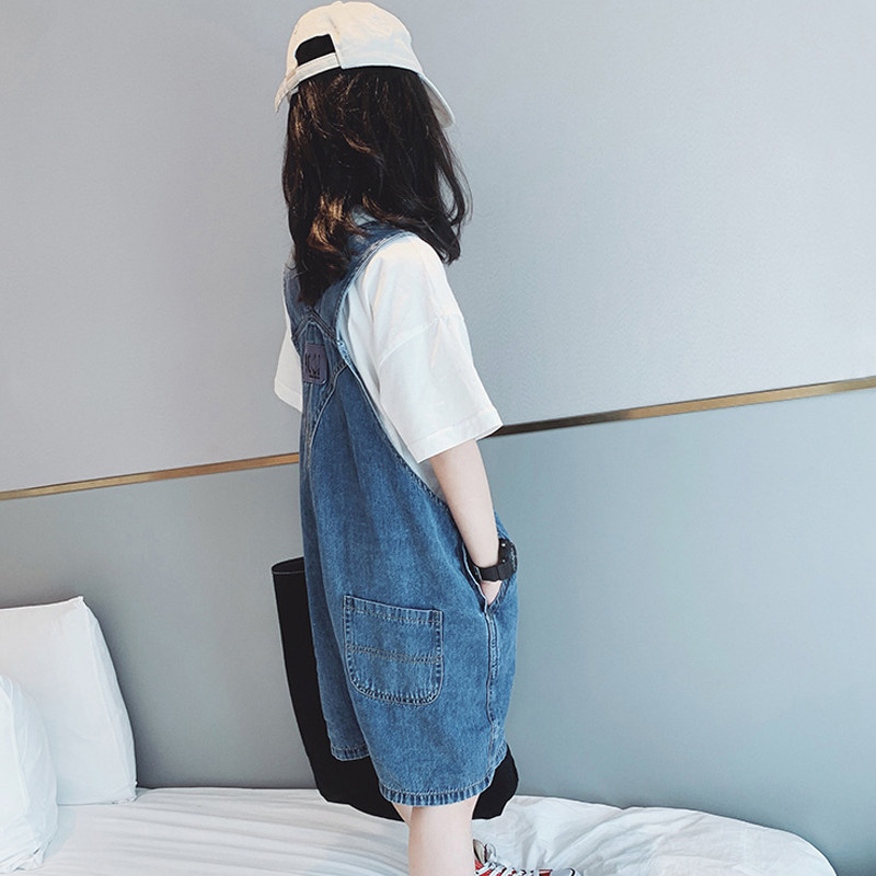 女童牛仔背带裤夏装2025新款中大童宽松韩版休闲阔腿短裤儿童裤子,淘宝优惠券,粉丝福利购,淘宝优惠卷