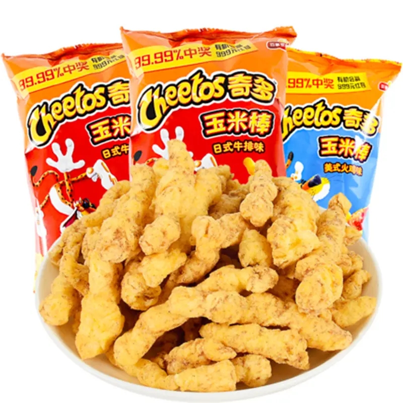 cheetos奇多玉米棒 美式火鸡味 日式牛排味 膨化食品休闲追剧零食 - 图1