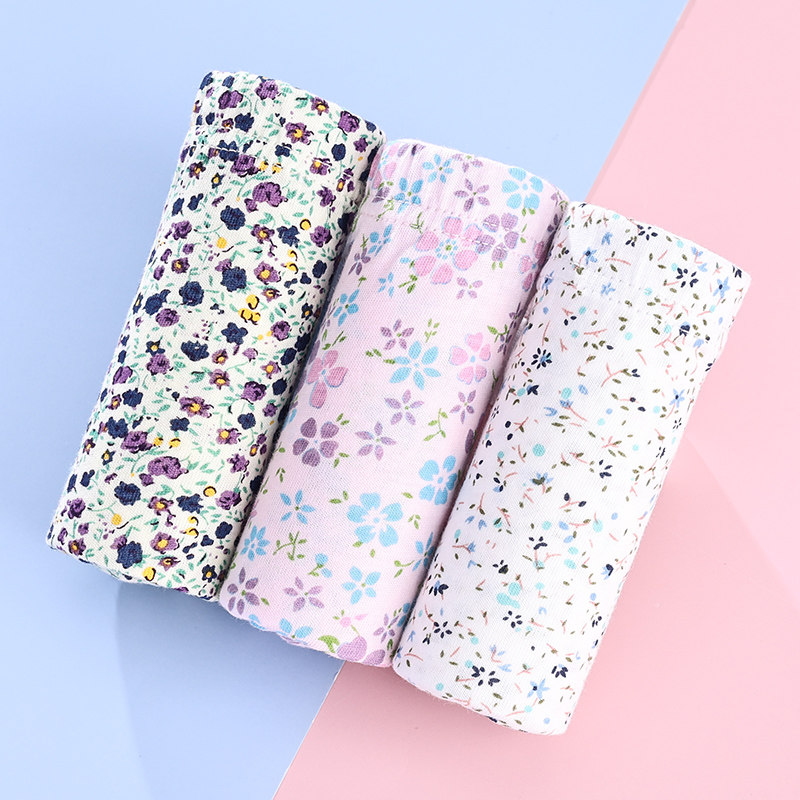 蝶安芬纯棉内裤女高腰大码收腹舒适碎花100%全棉女生宽松三角短裤,淘宝优惠券,粉丝福利购,淘宝优惠卷