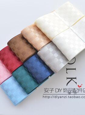 diy饰品配件手工发夹方格丝带