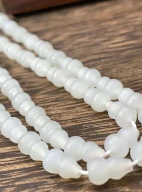 新疆和田玉福禄项链脂白小葫芦手串手链有双证全套包装！