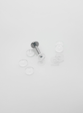 CC猪弟家 16G/18G 透明亚克力替换头0.9mm隐形耳钉耳骨钉唇钉鼻钉