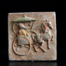 Tang Dynasty Che Horse Brick Imitation Ancient Painting like Brick Pottery Pendulum decoration Wall Brick collection Brick Collection production material