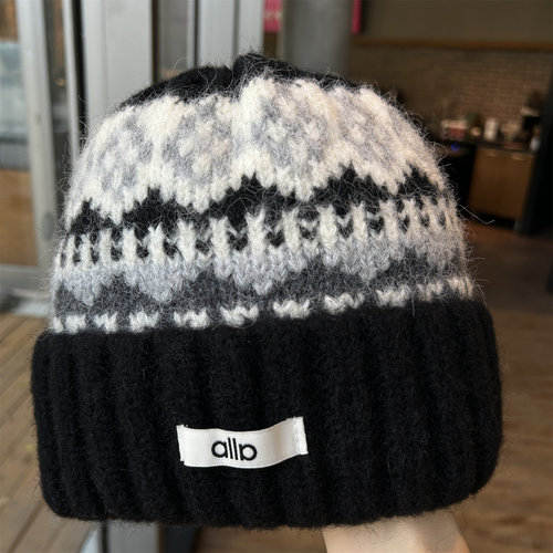 新款帽子女冬季加绒加厚保暖护耳费尔岛风防寒百搭针织毛线帽 - 图2