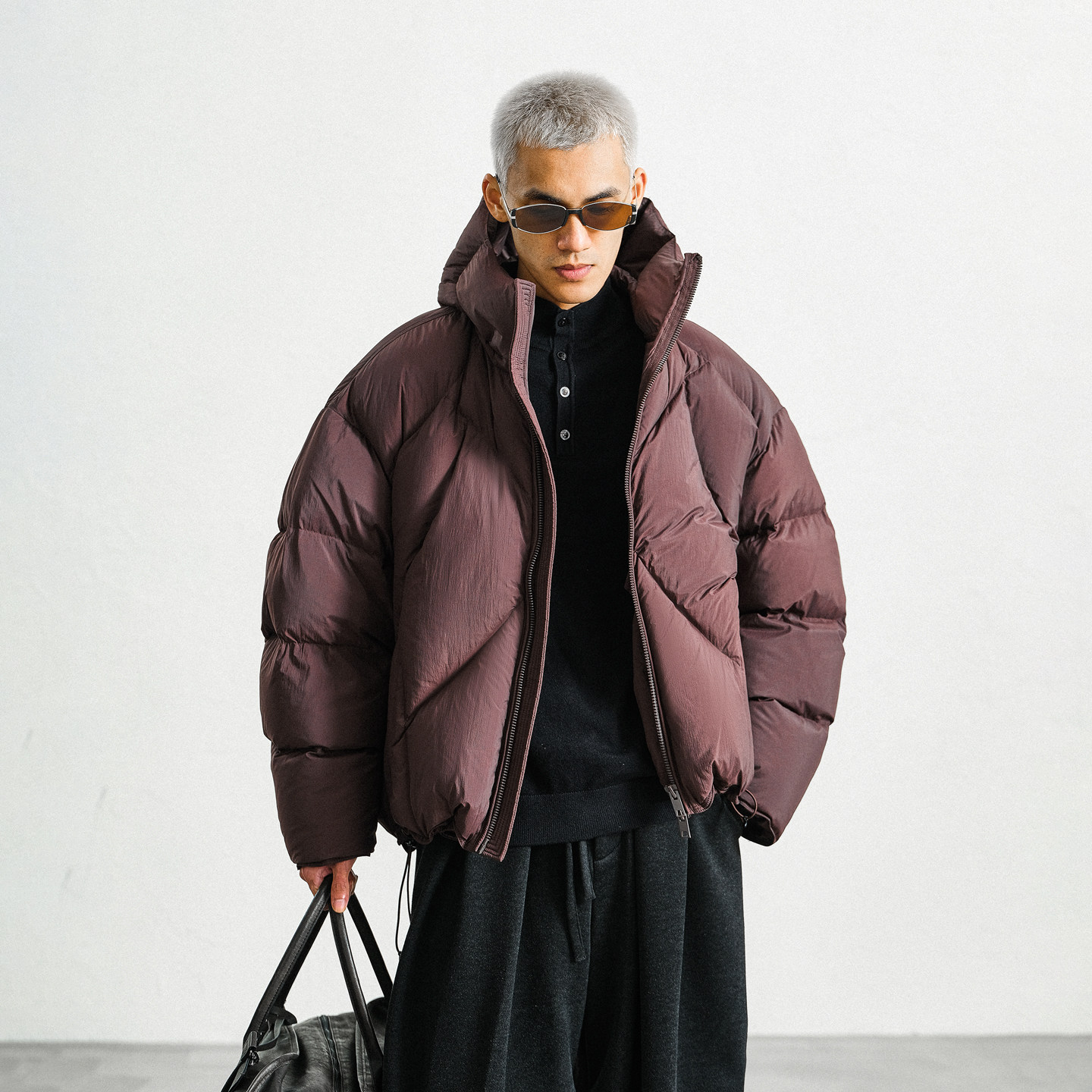 JUPSTUDIO龟背辑行连帽羽绒服男冬季厚款休闲风蓬松感面包服外套,淘宝优惠券,粉丝福利购,淘宝优惠卷