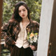 ເສື້ອ lace slim-fitting Slimming ແລະ elegant lace shirt