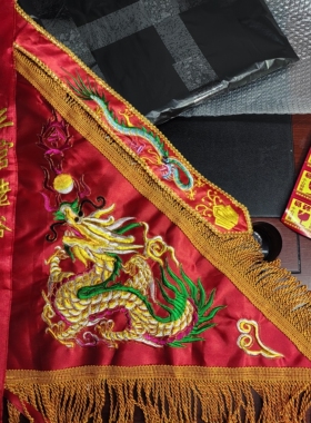 定制链接令旗龙旗三角旗乩童服饰披风莲花袍哪吒三太子大二爷用品