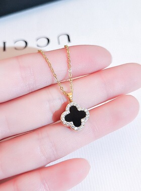 新款双面四叶草项链女百搭高级感