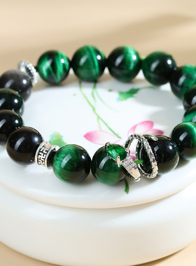 2025新款百搭国风孔雀绿手链