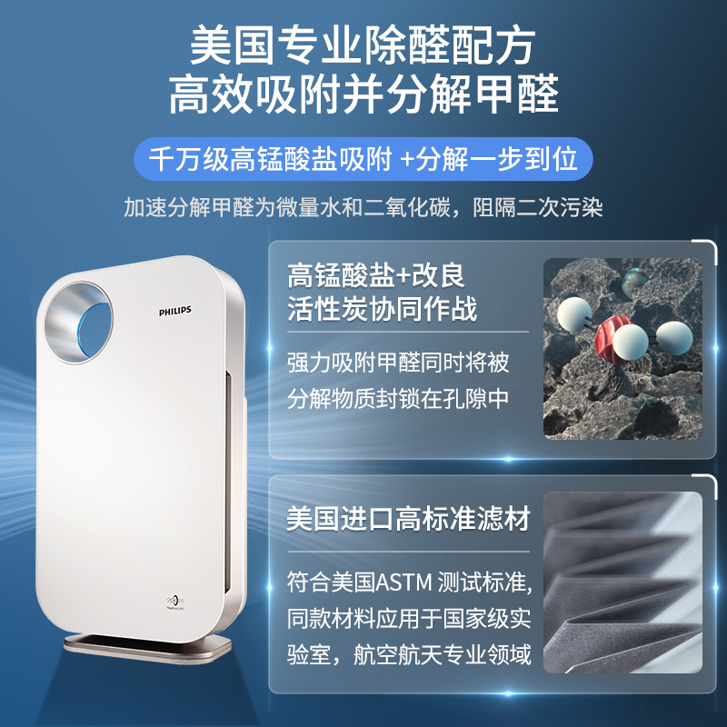 可签到【凑单1699】飞利浦空气净化器