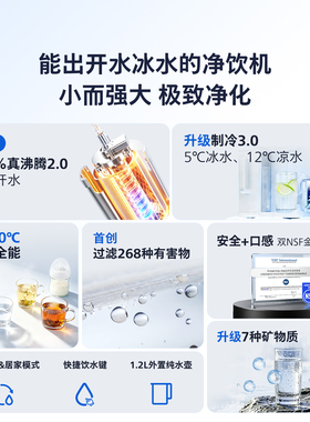 飞利浦即热饮水机冰境D2家用制冷冰水热水净水器台式直饮净饮机