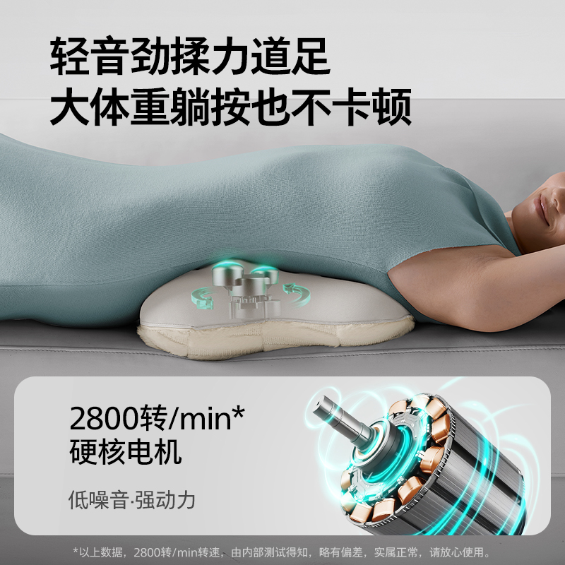 飞利浦腰部按摩仪靠靠兔背部颈椎肩颈按摩器抱枕坐靠垫男女生礼物 - 图1