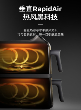 飞利浦空气炸锅家用2025新款免翻面多功能双仓电炸锅大容量NA462