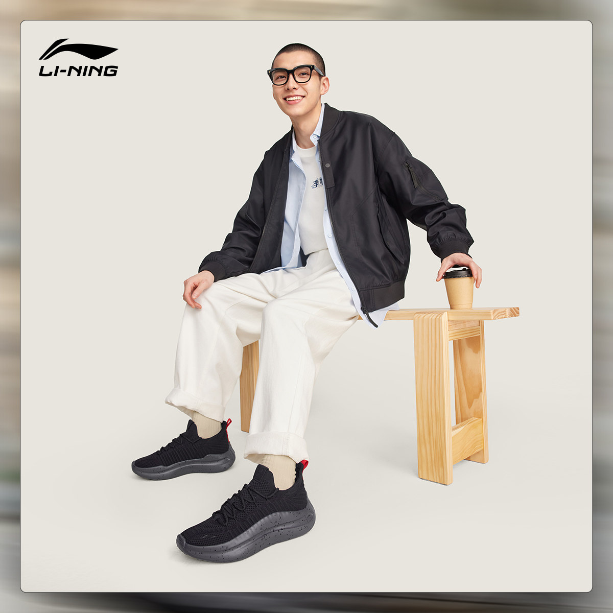 李宁云浪Knit丨休闲鞋男鞋新款潮流舒适一脚蹬健步通勤跑步运动鞋,淘宝优惠券,粉丝福利购,淘宝优惠卷