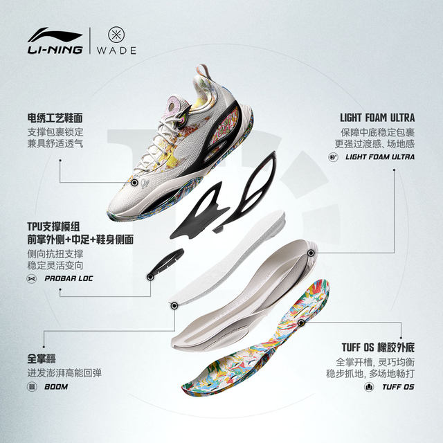 Li Ning DLO2 ເກີບບ້ວງປະຕິບັດການຕ່ໍາເທິງສຸດ