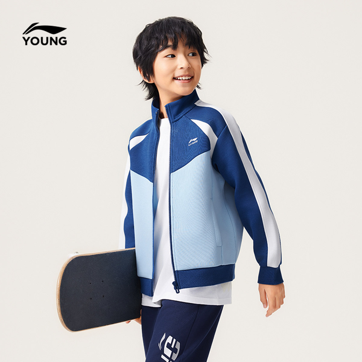 李宁童装卫衣男女小大童运动生活系列开衫长袖外套秋冬针织童装,淘宝优惠券,粉丝福利购,淘宝优惠卷