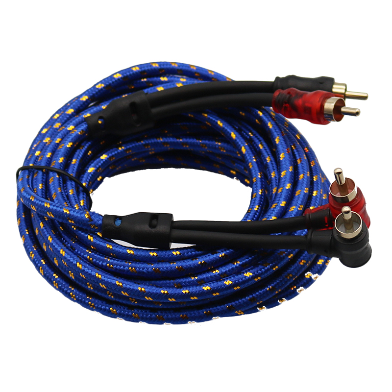 汽车音响改装车载功放低音炮专用线材纯铜5米莲花头音频信号RCA线,淘宝优惠券,粉丝福利购,淘宝优惠卷